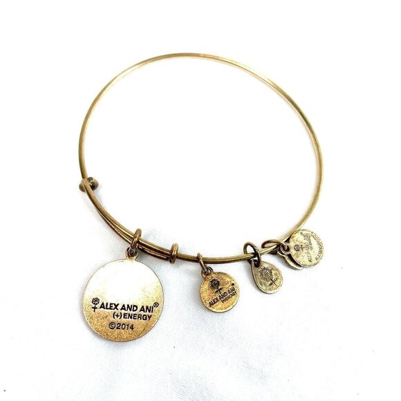 Alex and Ani Daughter Charm Bracelet - Gold Finish, Expands 2"- 3.5" - Picture 2 of 2